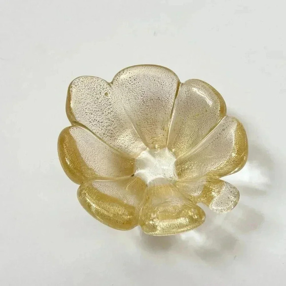 Murano Barovier Toso Seguso 24kg Gold Fleck Italian Made Vintage Jewelry Dish - Picture 1 of 6